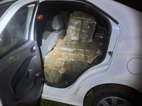 PF apreende veículo carregado com 650 kg de entorpecente em Foz do Iguaçu