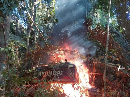 PF, IBAMA e ICMBio desmontam garimpos ilegais no Parque Nacional do Juruena/MT.