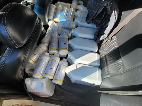 PF apreende agrotóxicos contrabandeados do Uruguai.