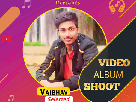 Vaibhav is Selected for the Celebrity Face Music Video Shoot