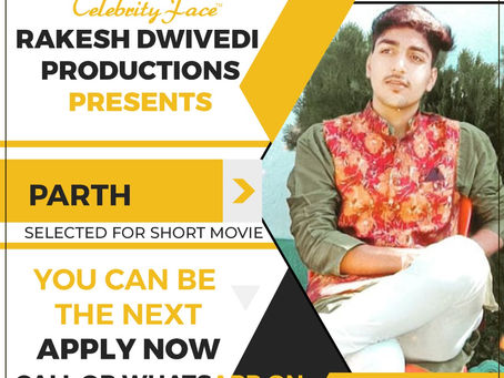 Parth is Selected for the Celebrity Face Short Video Shoot.