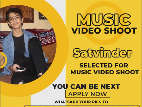 Satvinder is Selected for the Celebrity Face Music Video Shoot
