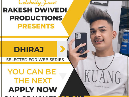 Dhiraj is Selected for the Celebrity Face Short Video Shoot.