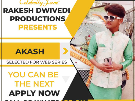 Akash is Selected for the Celebrity Face Short Video Shoot.