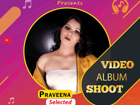 Praveena is Selected for the Celebrity Face Music Video Shoot