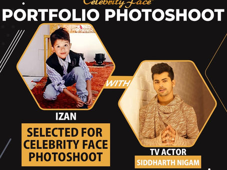 Izan Selected for the Celebrity Face Fashion PhotoShoot with TV Actor Siddharth Nigam 