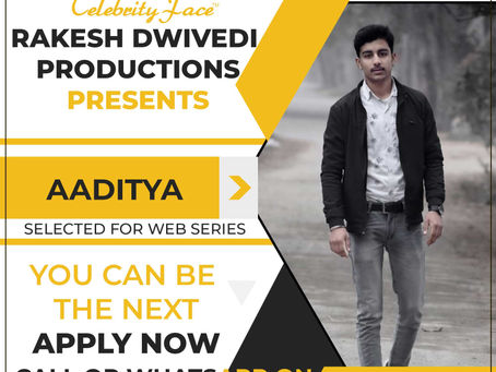Aaditya is Selected for the Celebrity Face Short Video Shoot.