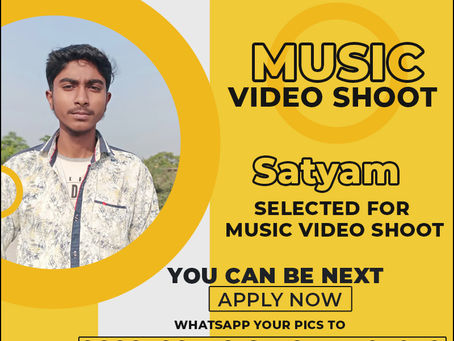Satyam is Selected for the Celebrity Face Music Video Shoot