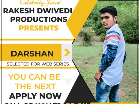 Darshan is Selected for the Celebrity Face Short Video Shoot.
