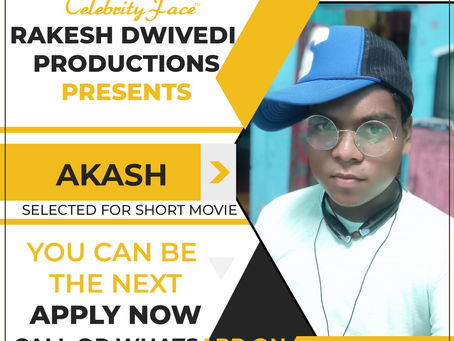 Akash is Selected for the Celebrity Face Short Video Shoot.