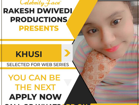 Khusi is Selected for the Celebrity Face Short Video Shoot.