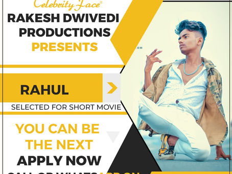 Rahul is Selected for the Celebrity Face Short Video Shoot.