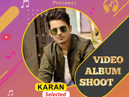 Karan is Selected for the Celebrity Face Music Video Shoot