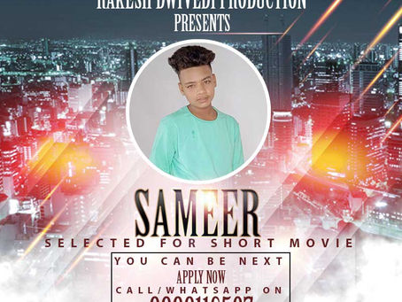 Sameer is Selected for the Celebrity Face Short Video