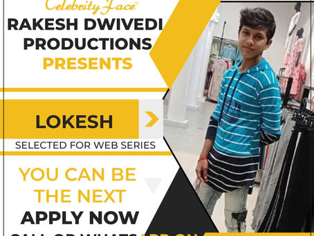 Lokesh is Selected for the Celebrity Face Short Video Shoot.