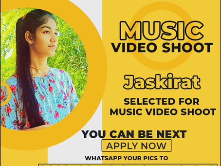 Jaskirat is Selected for the Celebrity Face Music Video Shoot