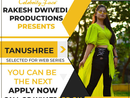 Tanushree is Selected for the Celebrity Face Short Video Shoot.