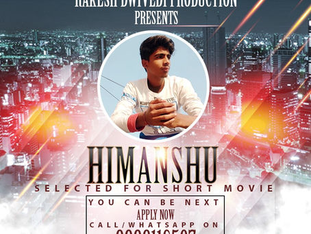 Himanshu is Selected for the Celebrity Face Short Video