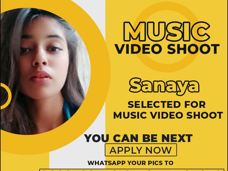 Sanaya Selected for the Celebrity Face Music Video Shoot