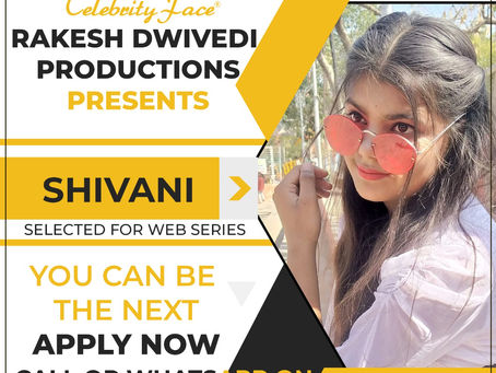 Shivani is Selected for the Celebrity Face Short Video Shoot.