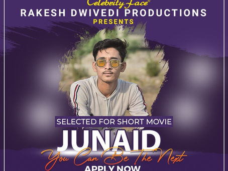 Junaid is Selected for the Celebrity Face Short Video Shoot.