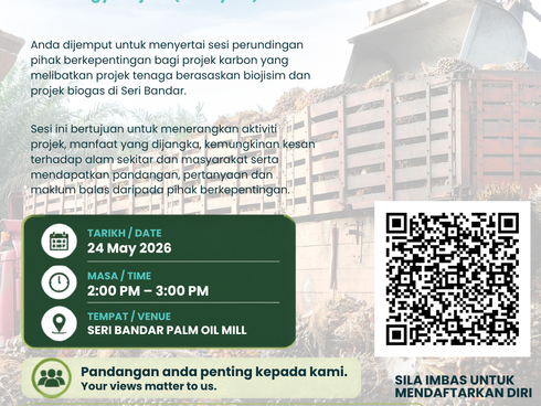JEMPUTAN KE SESI PERUNDINGAN PIHAK BERKEPENTINGAN TEMPATAN BAGI CADANGAN PROJEK KARBON MELALUI PROJEK TENAGA BIOJISIM DAN BIOGAS