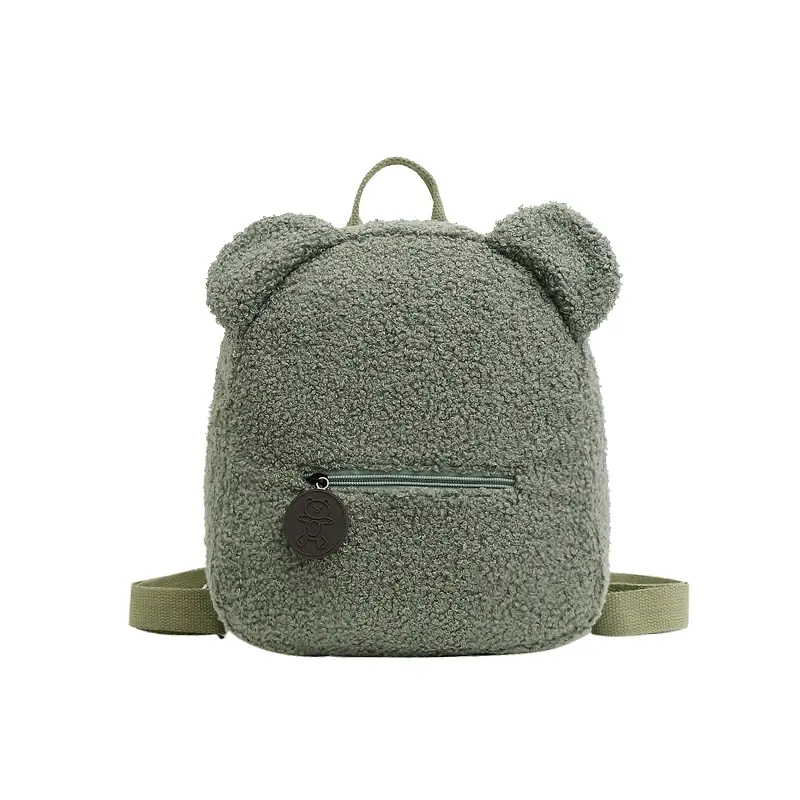 Thumbnail: Adorable Bear Ear Fleece Mini Backpack (11-Inch)