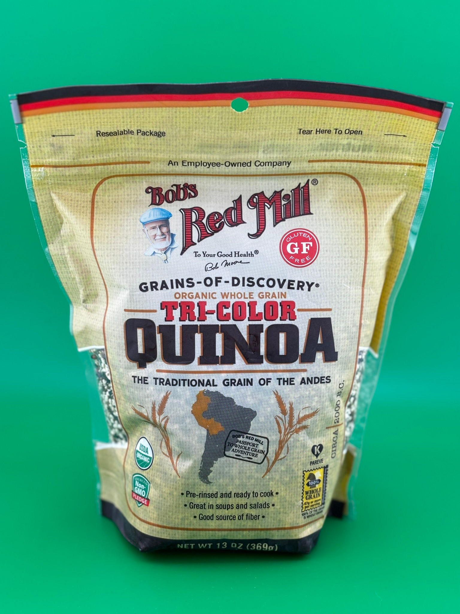 Bob's Red Mill Organic Tri-Color Quinoa Grain -- 13 oz