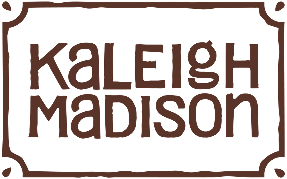 Kaleigh Madison's stacked logo completed by Resqueue Studio - a brand and site designer based out of Huntsville, AL
