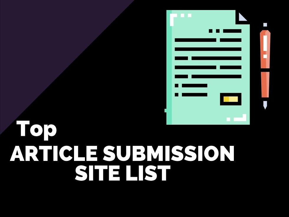 article submission site list