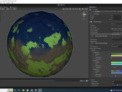 Procedural Planet W Pseudo Random Generation Button
