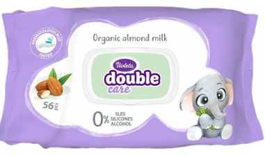 Violeta Double Care vlažne maramice Organic Almond Milk 56 kom – vlažne maramice, online kupnja i dostava na luroni.hr