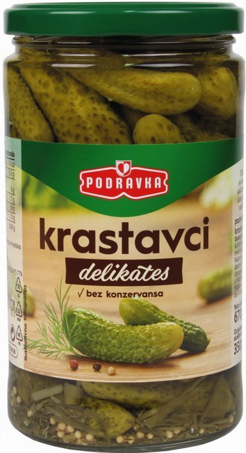 Podravka krastavci delikates 670g – ukiseljeni delikatesni krastavci, online kupnja i dostava na luroni.hr