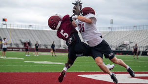 Wide receivers shine during Practice #5 of Saluki Football training camp