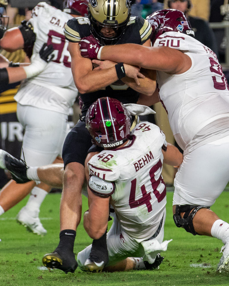 Behm had 16 tackles at Purdue.