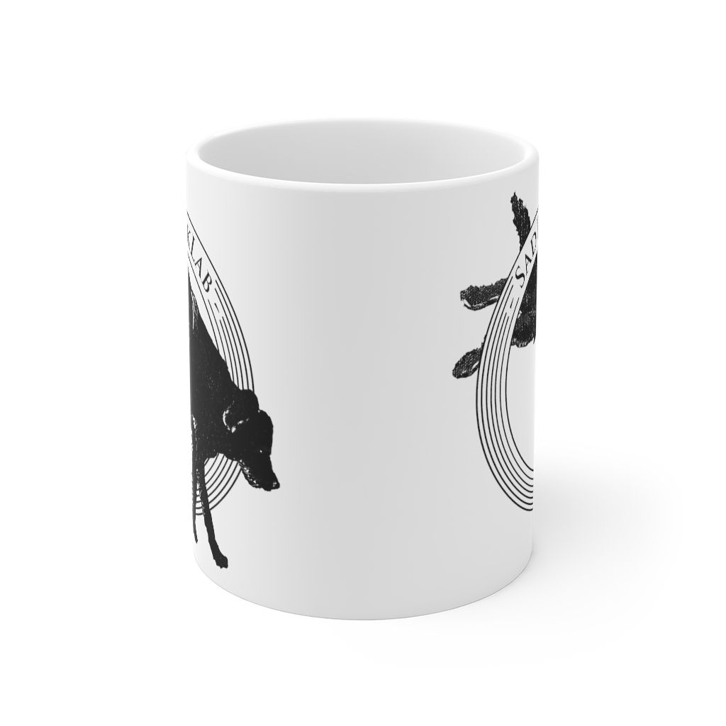 White SadBlackLab Mug