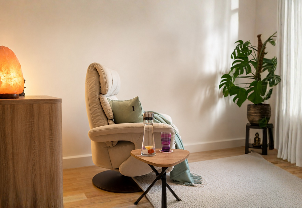 Ruhiges Studio Bild von dem Hypnosecoaching-Raum von Lilia Schmidt
