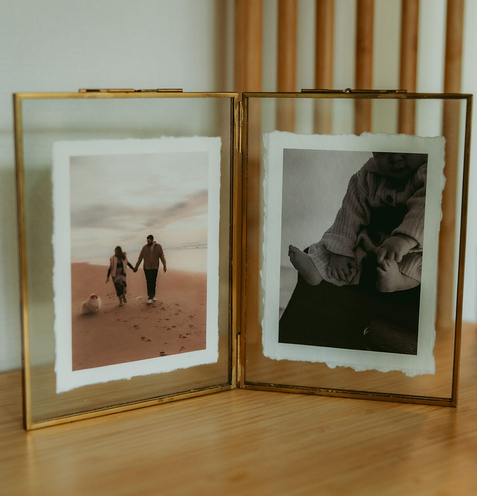 Cadre photo double avec tirage photo le papier poetique