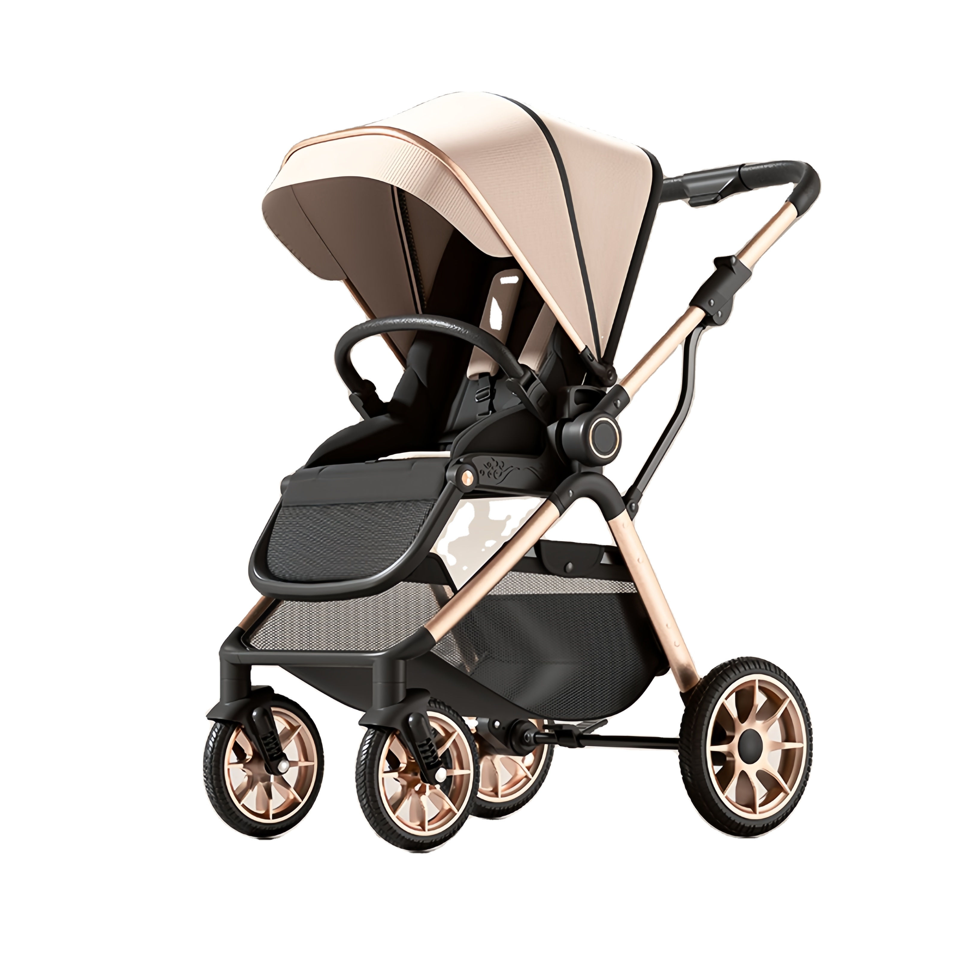 Factory Price 3-in-1 4 Wheel Portable Foldable Travel System Baby Stroller | Car