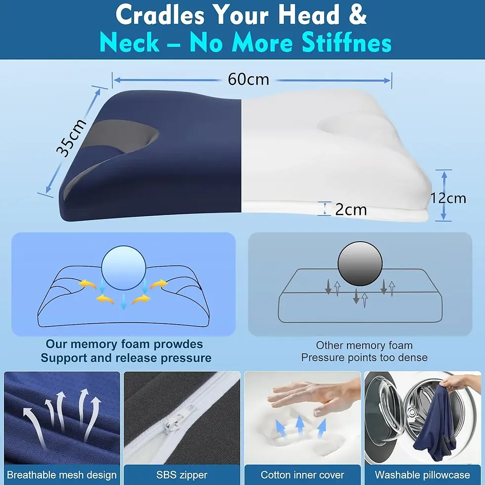 Miniature : CPAP Memory Foam Neck Support Pillow Cooling Quality