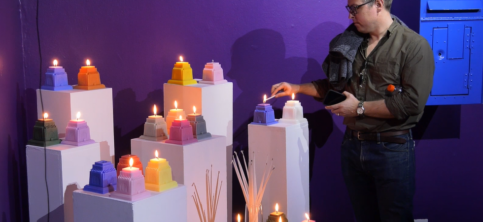 Voortrekker monument Candles being lit at exhibition