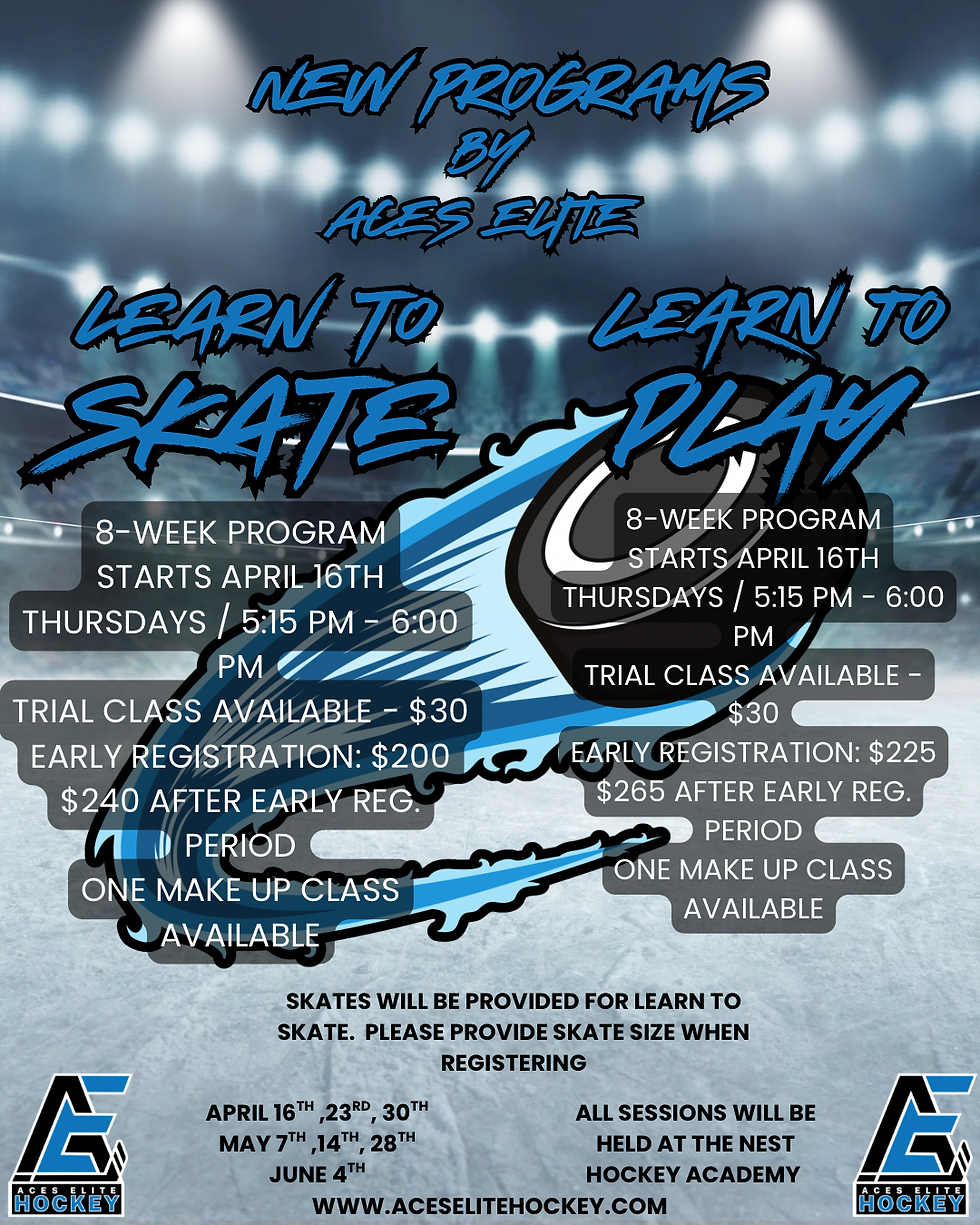 Learn to Skate Learn to Play 4/16- 6/4