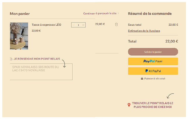 indiquer son point relais