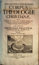J.H. Heidegger's Corpus of Christian Theology: Title Page