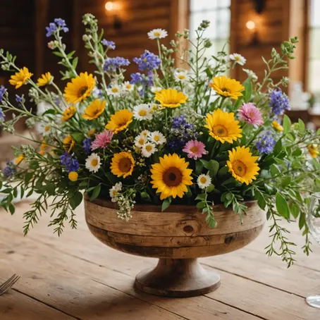 Rustic spring centerpiece