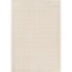 Rectangular, low pile ivory rug with a subtle grid pattern and visible surface texture.