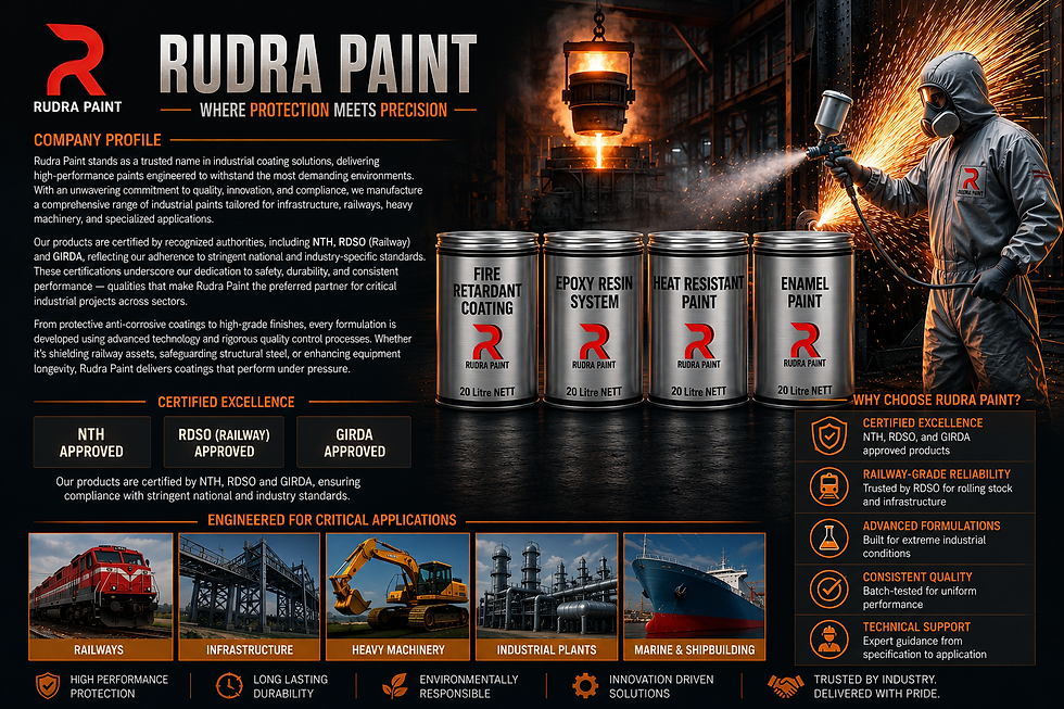RUDRA PAINT - NTH, RDSO (Railway) and GIRDA Certified