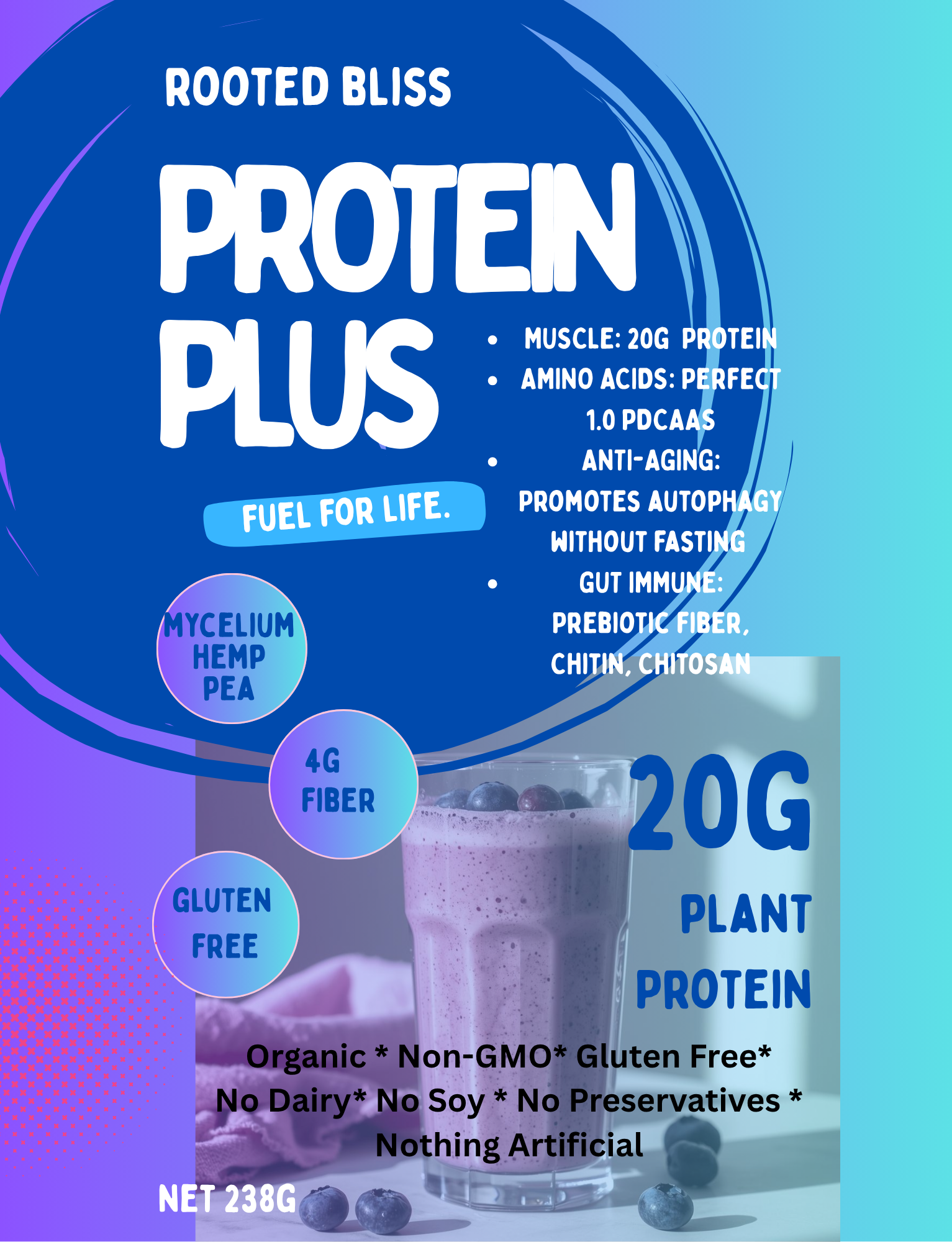 Blueberry Vanilla Protein Powder Plus (7-day supply)