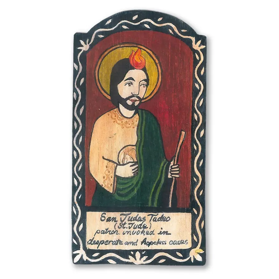 St Jude Mini Wooden Retablo