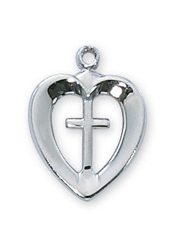 Sterling Heart Cross | Cathedral Shop